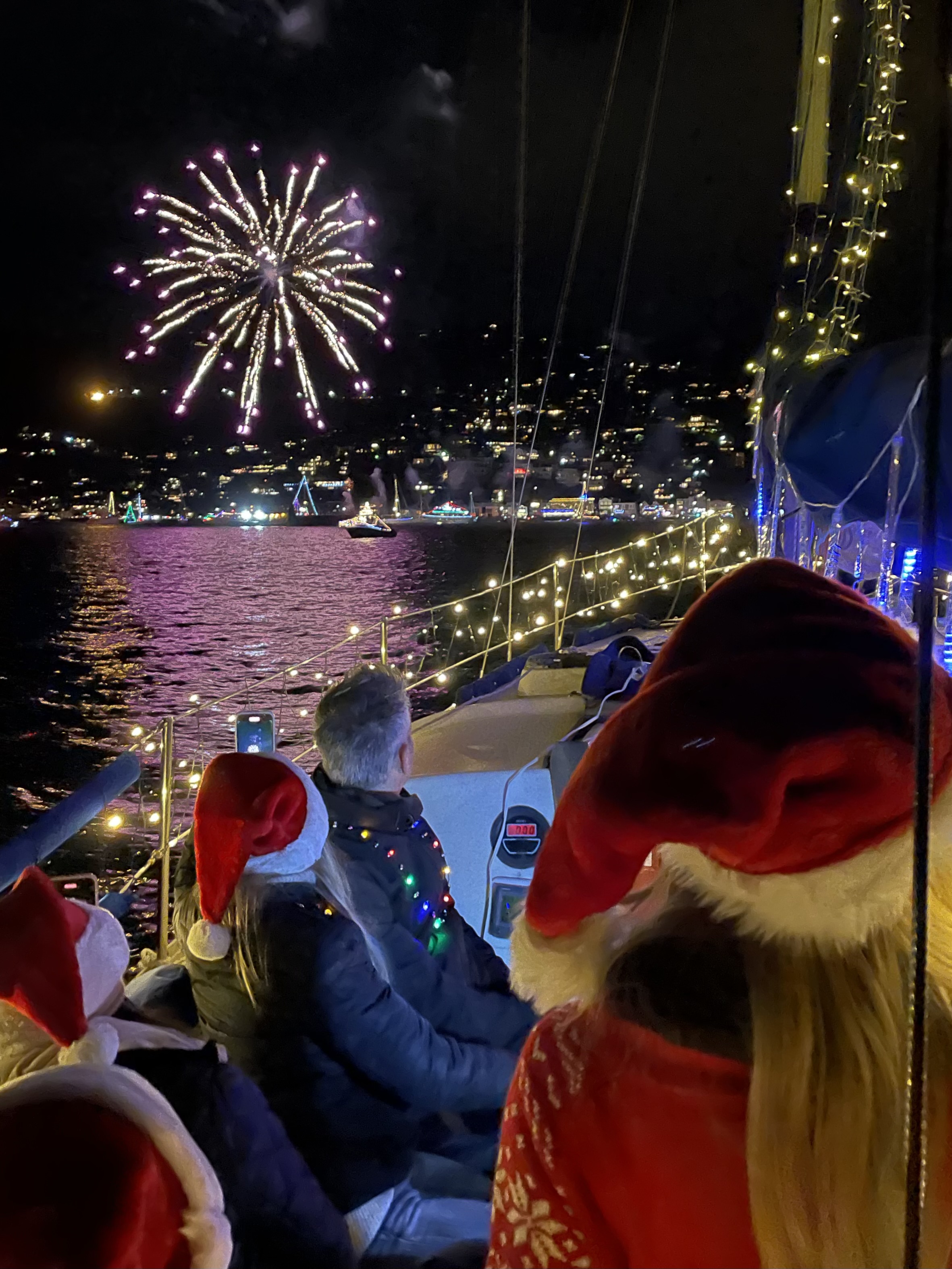 Koren Leslie Cohen and SV Sugar 2021 Sausalito Lighted Boat Parade.jpg